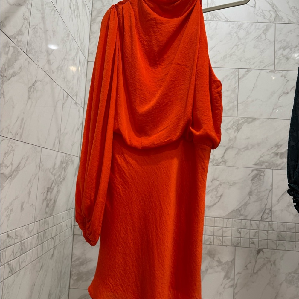 Red/Orange One Shoulder Dress